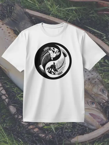 WEARCRAFT Футболка Рыбалка инь янь