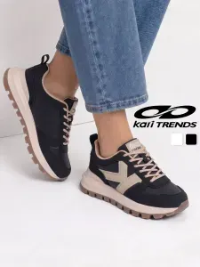 Kari Кроссовки женские бежевые дышащие на платформе