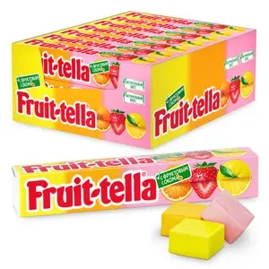 Жевательные конфеты Fruittella Ассорти, апельсин, лимон и клубника, 21 шт х 41 г
