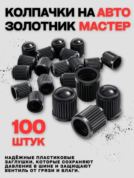 AMR 05 Колпачки для авто колес и шин черный 100 шт