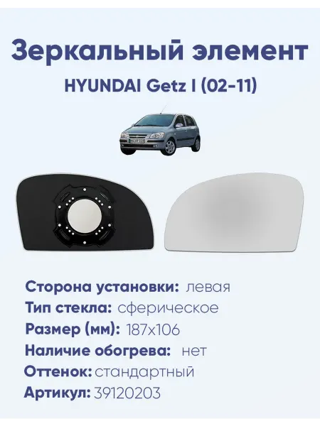 ERGON Зеркало HYUNDAI Getz I (02-11) 39120203