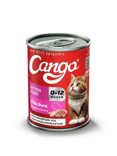 Влажный корм Cango для котят с курицей в соусе, 415 г