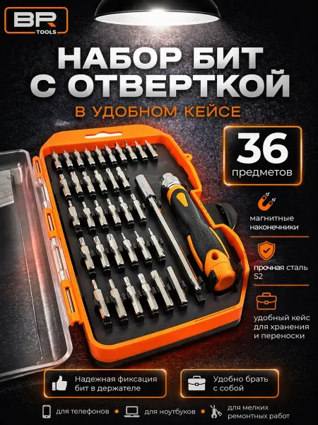 МЕЛЕНТА Набор отверток для дома 36 бит