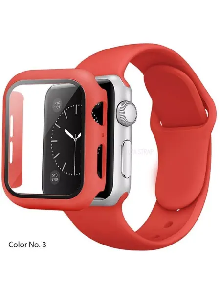 Акскссуар для Смарт часов Набор Ремешок Стекло Бампер для Apple Watch 42 мм