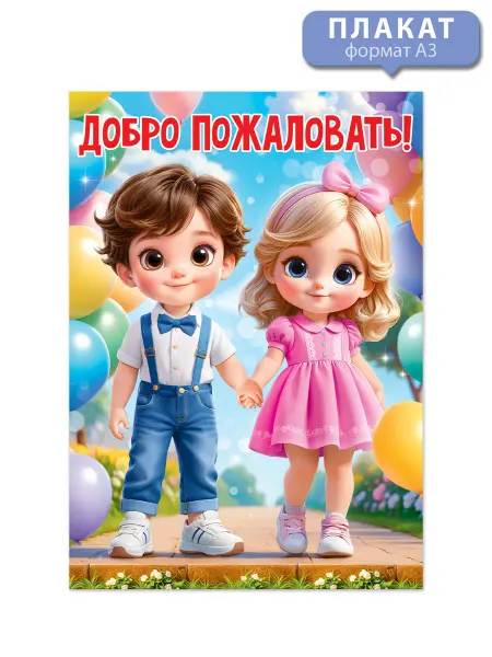 ТМ открытая планета Плакат оформление детского сада на 1 сентября