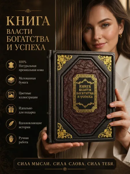 Книга власти, богатства и успеха, кожа, иллюстрации