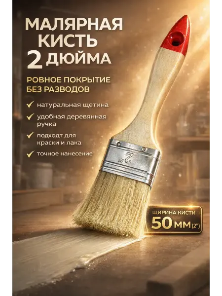 Верга Кисть малярная плоская 50 мм