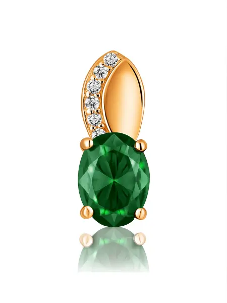 Lucente Подвеска серебряная 925 с зеленым камнем