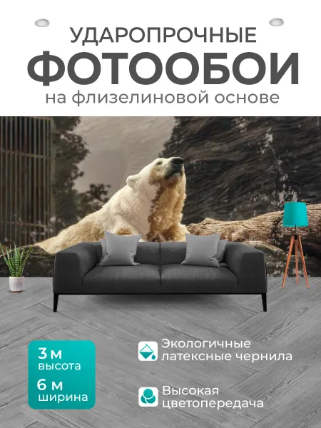 LotsPrints Фотообои "Животное, нести, шерсть" 6x3м