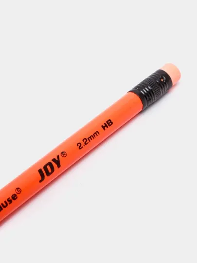 Чернографитный карандаш пластиковый ErichKrause JOY Neon, круглый, с ластиком, HB 43582