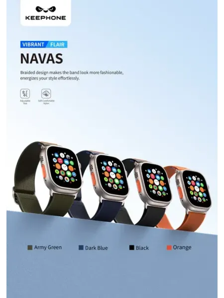Keephone Ремешок для Apple Watch 44 45 46 49 Navas