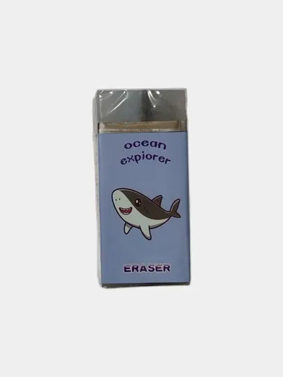 Прозрачный ластик с рисунками, стирает без следов