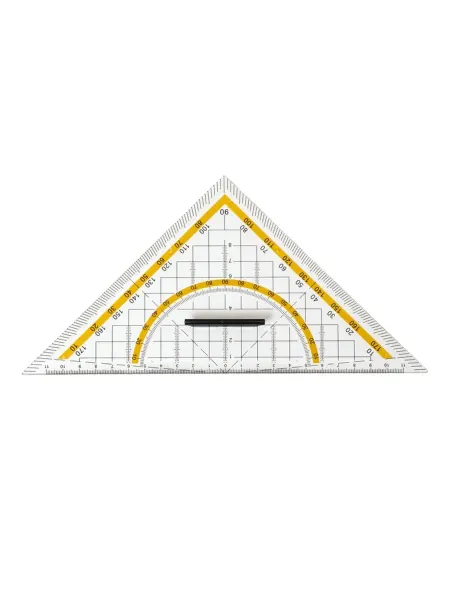 SOLNARIS Треугольник с транспортиром и держателем 45х22 см