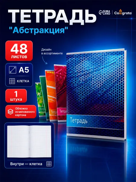 Calligrata Тетрадь 48 листов, МИКС