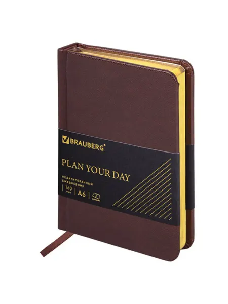Brauberg Ежедневник недатированный А6 "Iguana", кожзам, 160 л