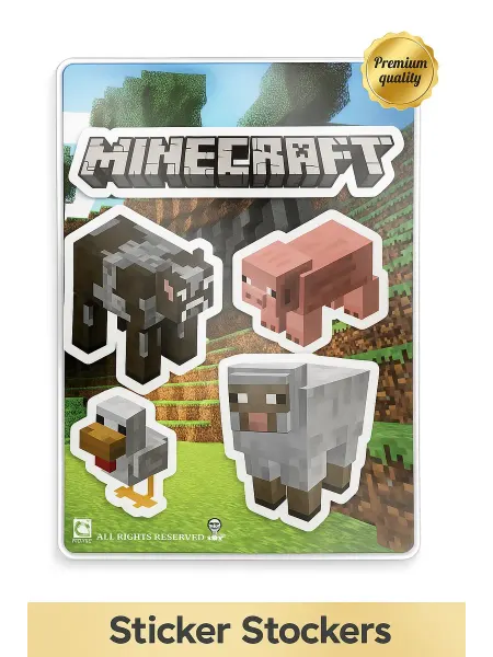 Minecraft Наклейки на тетрадь Майнкрафт для девочек