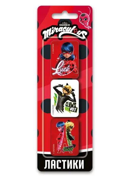Miraculous Набор фигурных ластиков Леди Баг