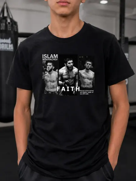 Leskvi Футболка детская Ислам Махачев, единоборства, UFC