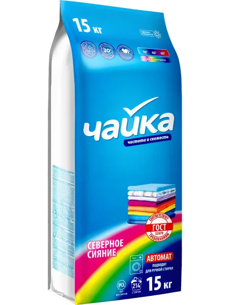 Чайка Стиральный порошок для цветного белья, 15кг