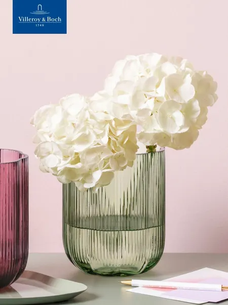 Villeroy & Boch Ваза для цветов 12х15 см, 1500 мл, Fleur vert, Стекло