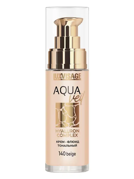 LUXVISAGE Тональный крем-флюид Aqua Veil Hyaluron Complex, 140 Beige