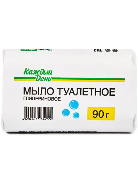 Мыло туалетное Каждый день Глицериновое, 90 г