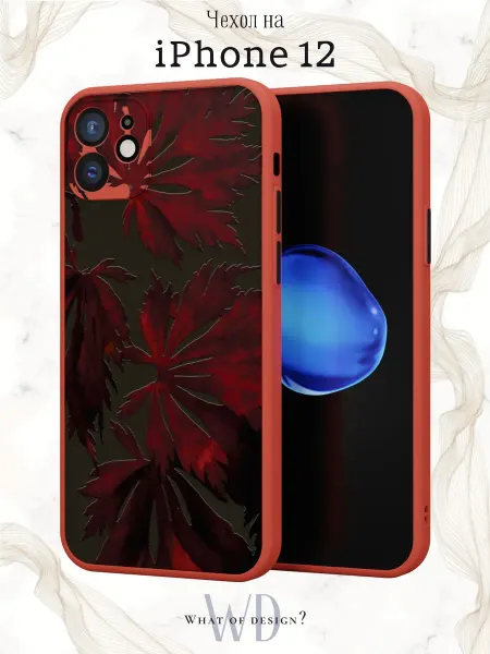 What of Design? Чехол бампер на iPhone 12 с весенним принтом