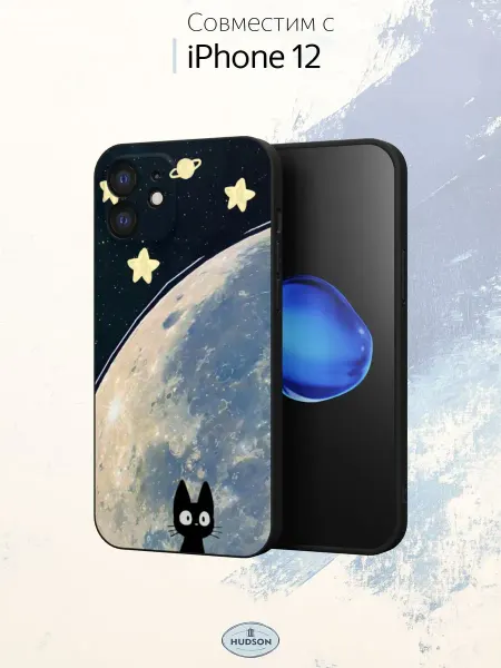 Hudson Store Чехол на iPhone 12 с принтом Кошка