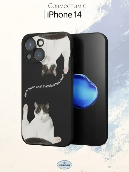 Hudson Store Чехол на iPhone 14 с принтом Котик
