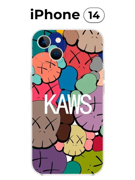 UV Shop Чехол на iPhone 14 с принтом (KAWS)