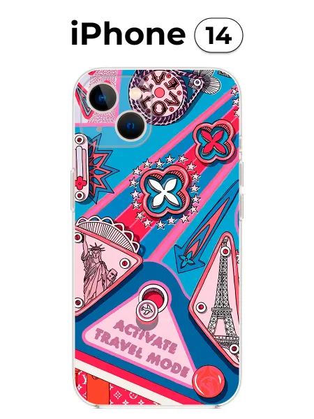 UV Shop Чехол на iPhone 14 с принтом (Louis Vuitton)