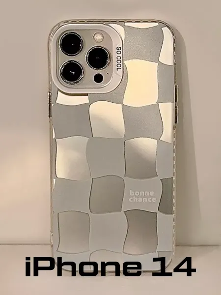 MYbrandSY Чехол на iphone 14 в клетку зеркальный