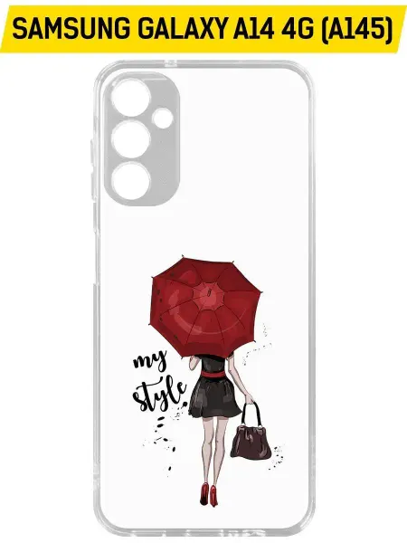 Krutoff Чехол-накладка Clear Case для Samsung Galaxy A14 4