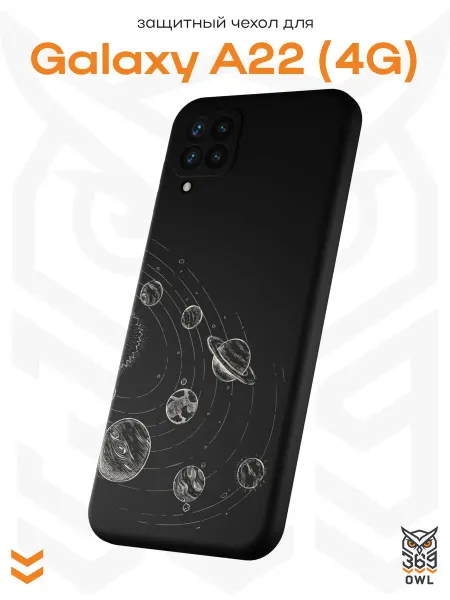 OWL369 Чехол на Samsung A22 4G с принтом Планеты