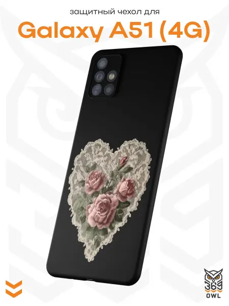 OWL369 Чехол на Samsung A51 4G с принтом Кружево pinterest