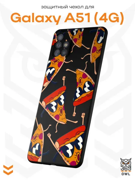 OWL369 Чехол на Samsung A51 4G с принтом Пицца