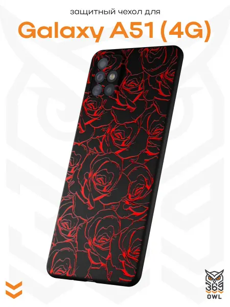 OWL369 Чехол на Samsung A51 4G с принтом Розы