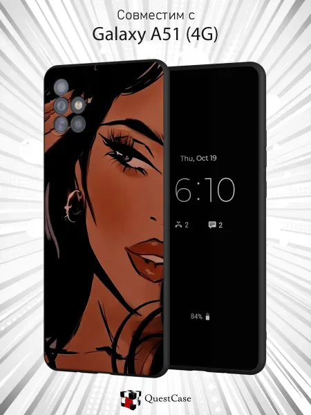 QuestCase Чехол на Samsung A51 4G с принтом Девушка