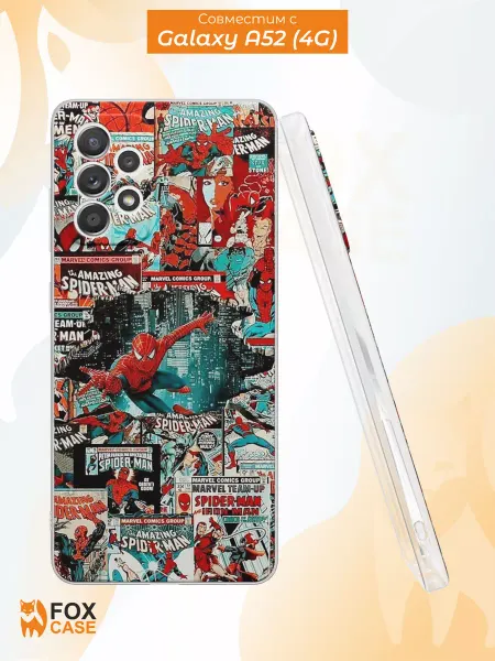 Fox Case Чехол на Samsung A52 4G с принтом Человек-Паук