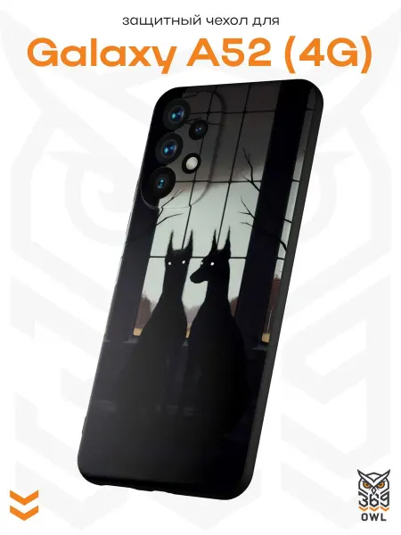 OWL369 Чехол на Samsung A52 4G с принтом Доберманы