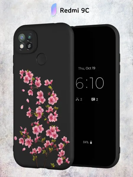 Secret.Case.Store Чехол на Redmi 9C с принтом Сакура