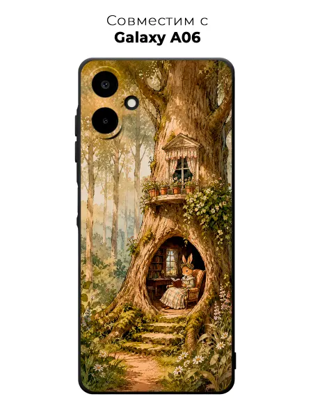 Vip Case Чехол на Samsung Galaxy A06 Лесной домик зайчика