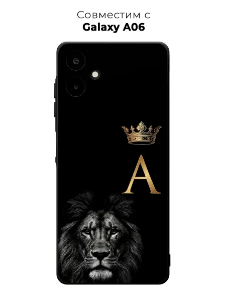 Vip Case Чехол на Samsung Galaxy A06 Лев с Короной "А"