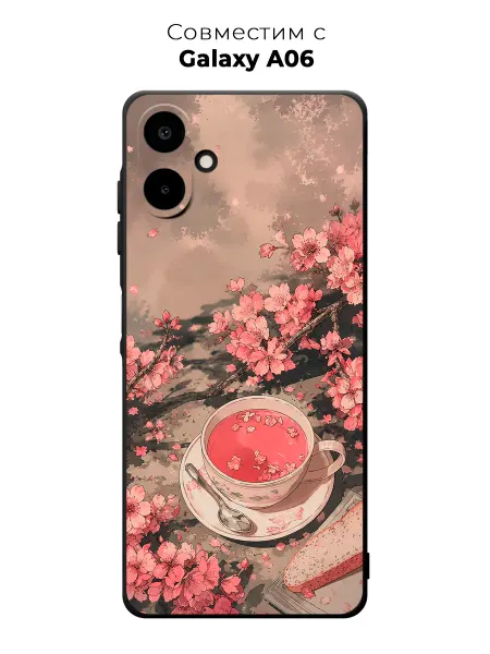Vip Case Чехол на Samsung Galaxy A06 Чай с цветущей сакурой