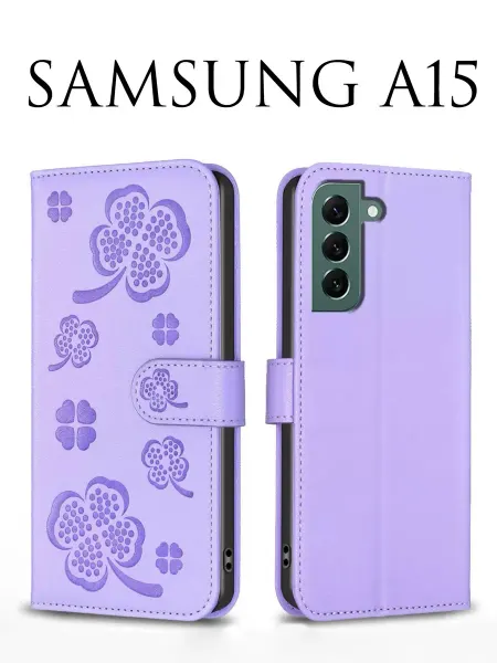 Good Luck Clover Чехол на Samsung A15 Книжка Клевер