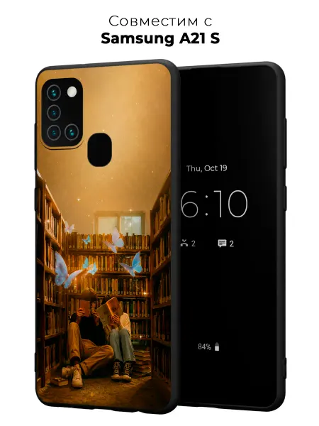 Vip Case Чехол на Samsung Galaxy A21S Книжная магия для двоих