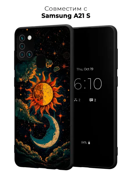 Vip Case Чехол на Samsung Galaxy A21S Солнце и Луна