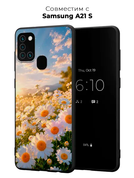 Vip Case Чехол на Samsung Galaxy A21S Ромашковое поле