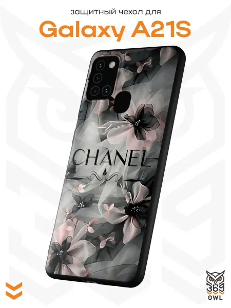 OWL369 Чехол на Samsung A21S с принтом в стиле Chanel