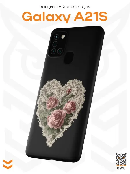 OWL369 Чехол на Samsung A21S с принтом Кружево pinterest